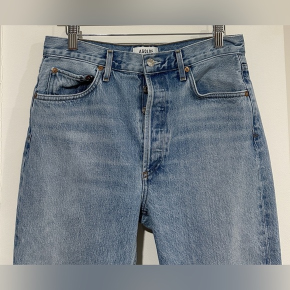 Agolde Riley High Rise Straight Leg Crop Jean Normcore - Picture 3 of 11